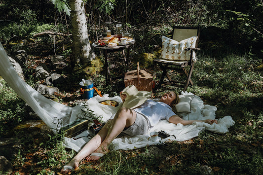 A Vintage Inspired Picnic in the Woods - Better Day Linen S25 Lookbook
