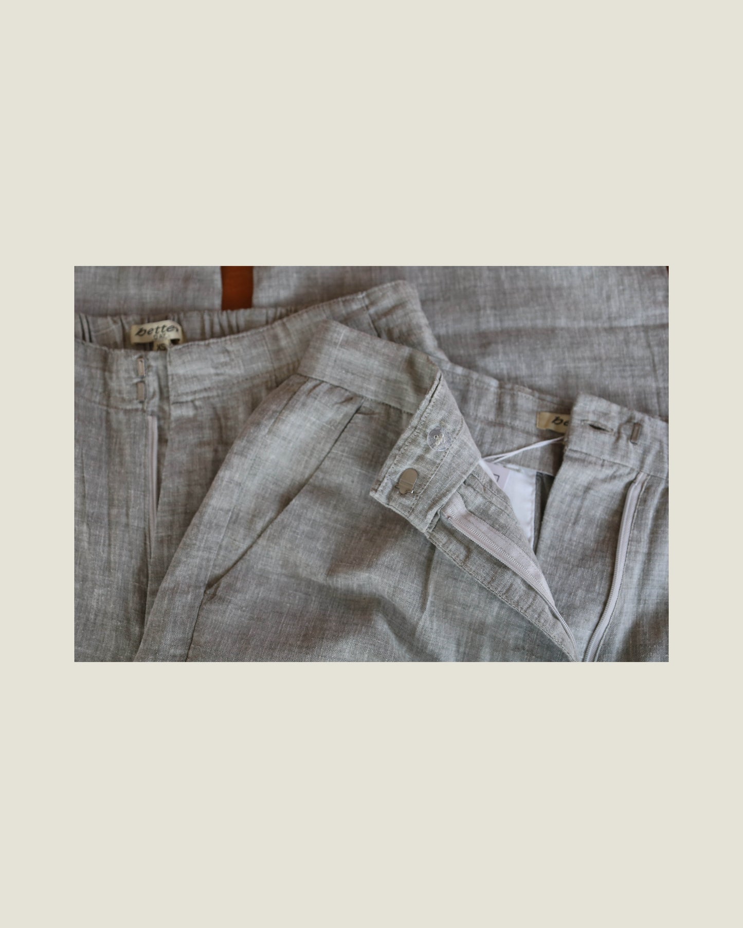 Maya Linen Pant - Grey Green