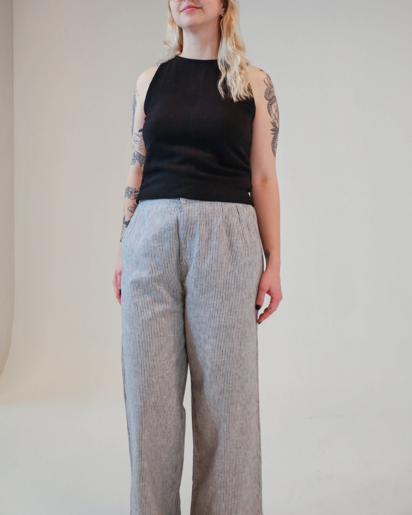 Maya Linen Pant - Stripe