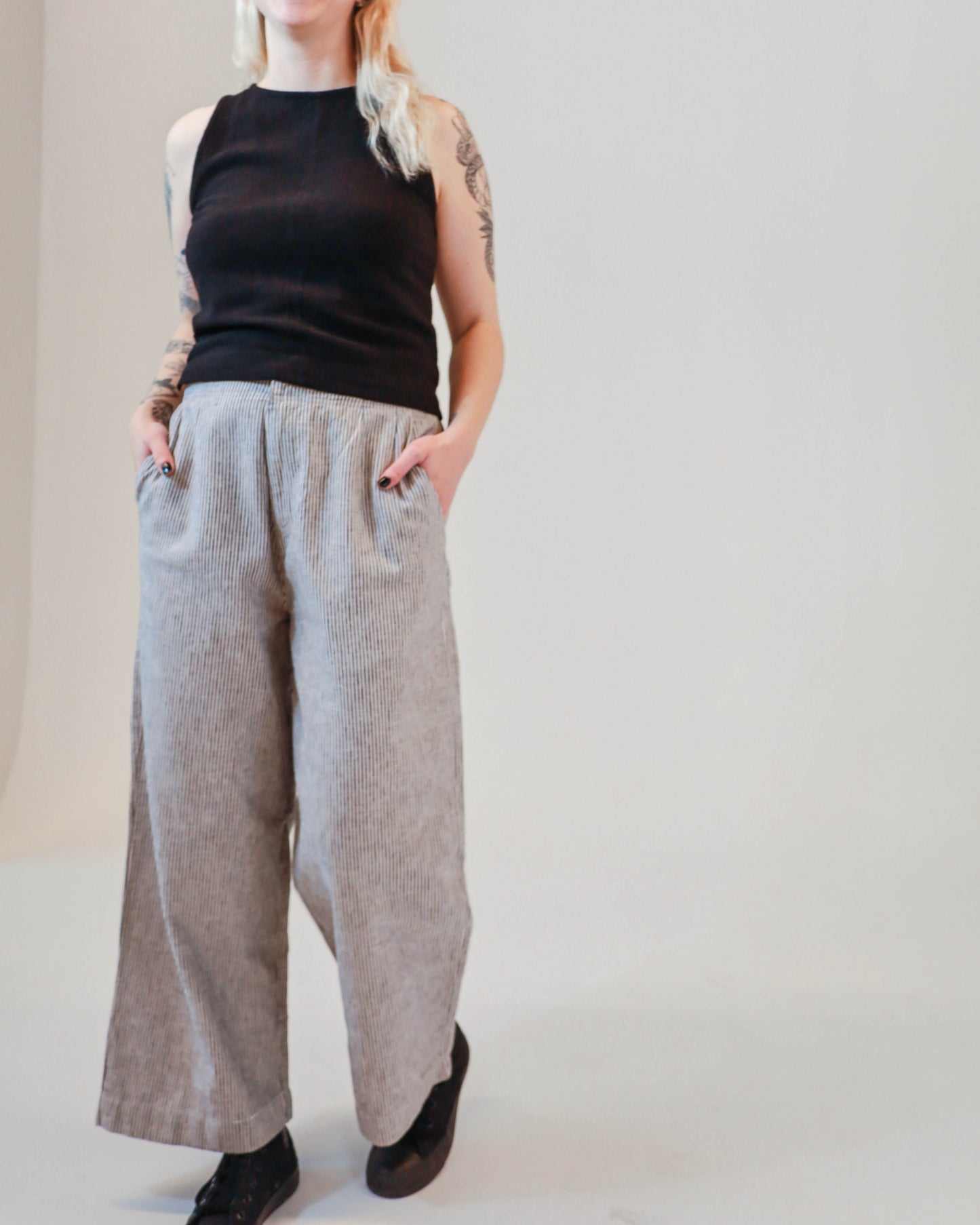 Maya Linen Pant - Stripe