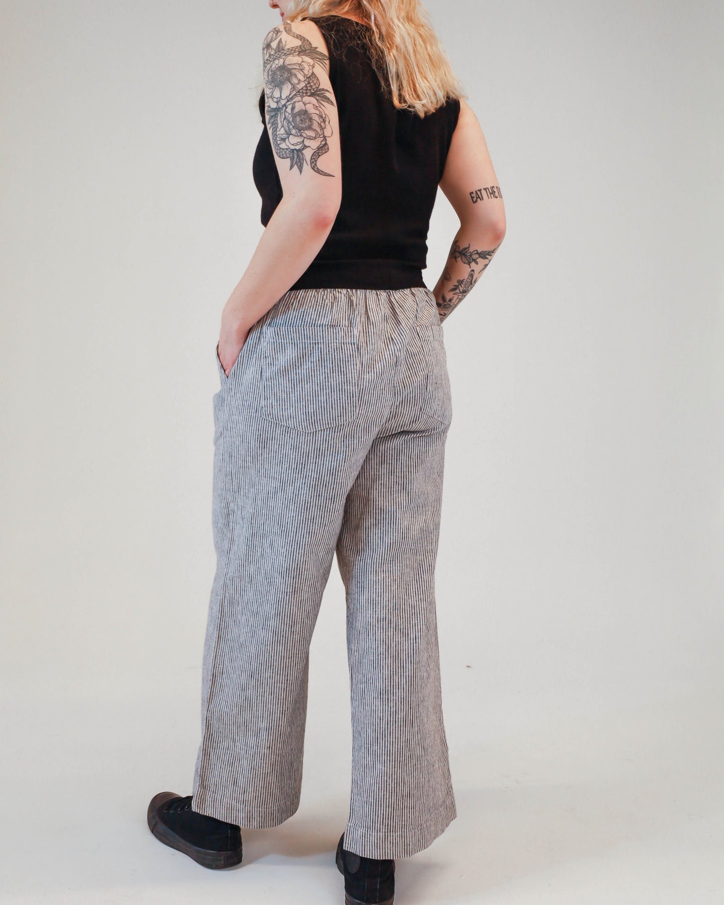Maya Linen Pant - Stripe
