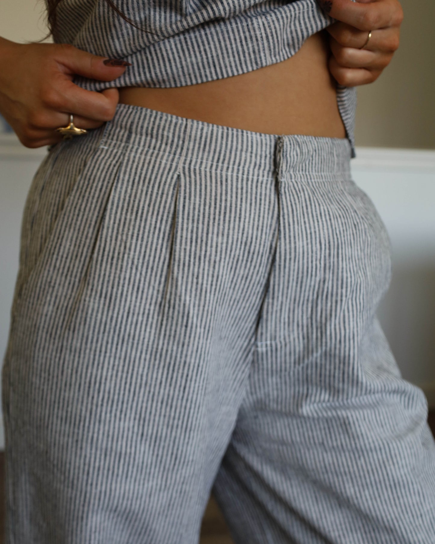 Maya Linen Pant - Stripe