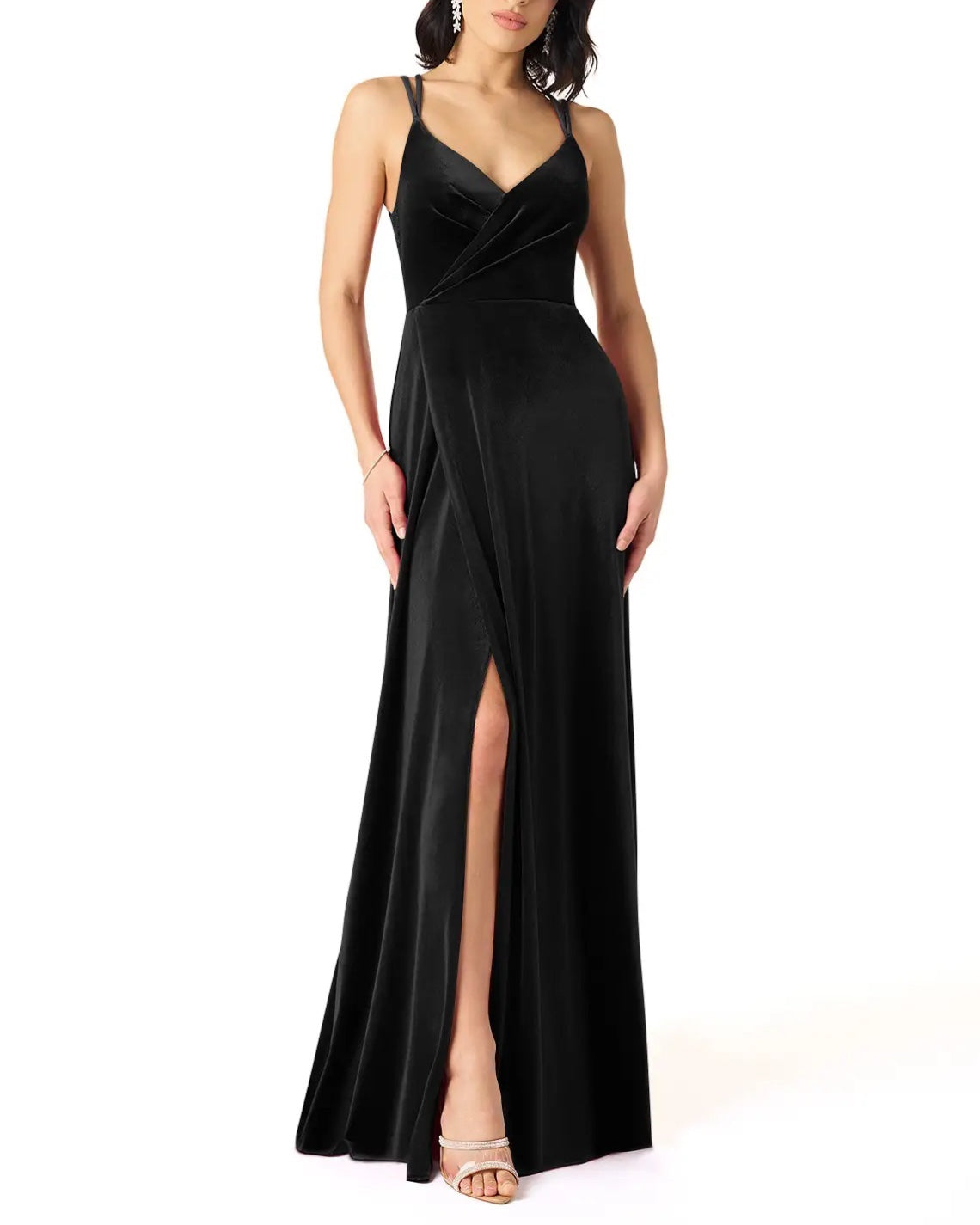 Azazie Black A-Line Lace Velvet Cocktail Dress - New with Tag Better Day Azazie Black A-Line Lace Velvet Cocktail Dress - New with Tag Better Day