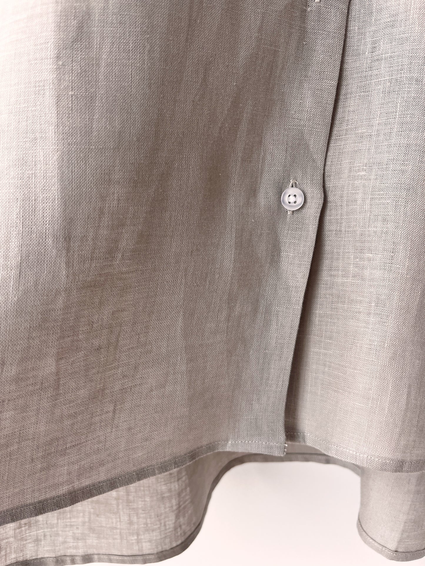 European Linen Button Down Shirt - Beige