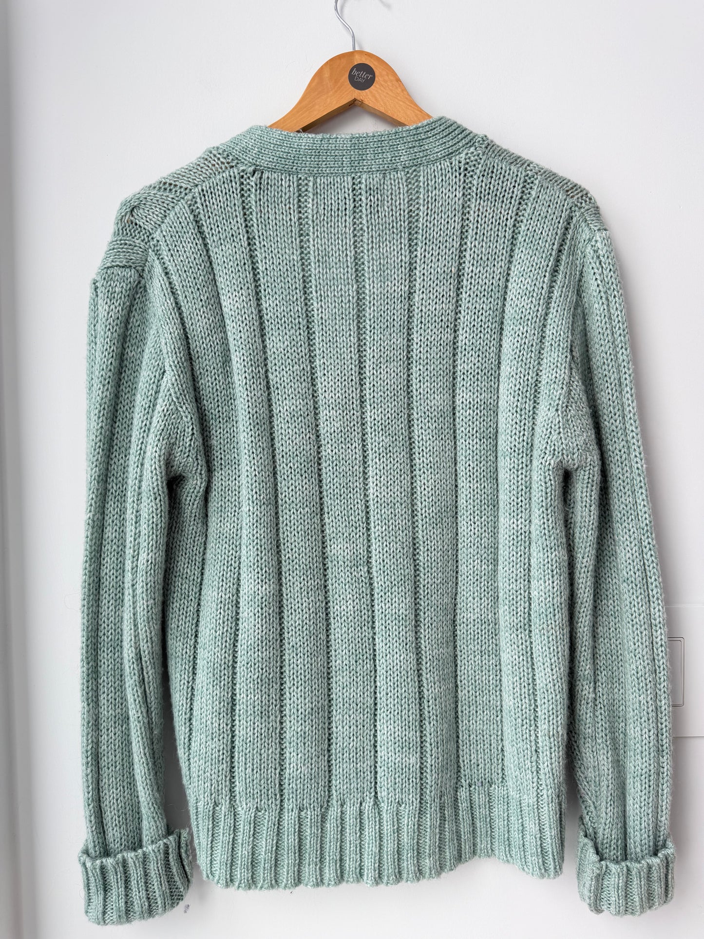 Vintage Green Cable Knit Cardigan