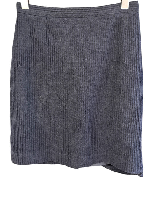 Vintage Victorie Wool Blend Mini Skirt in Navy