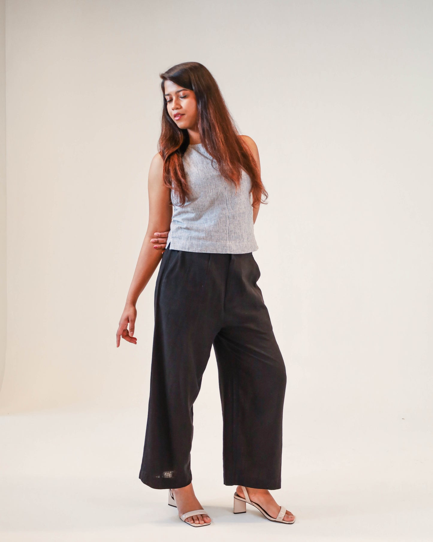 Maya Linen Pant - Black/Noir