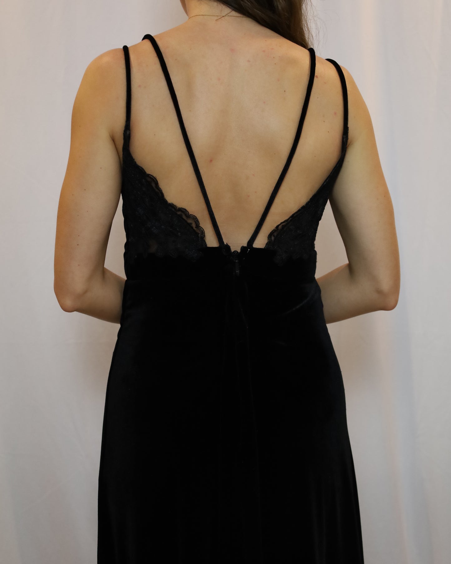 Azazie Black A-Line Lace Velvet Cocktail Dress - New with Tag