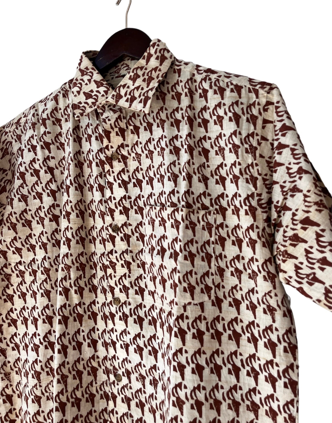 Batik Print Cotton (Khadi) Half Sleeve Shirt - Men’s