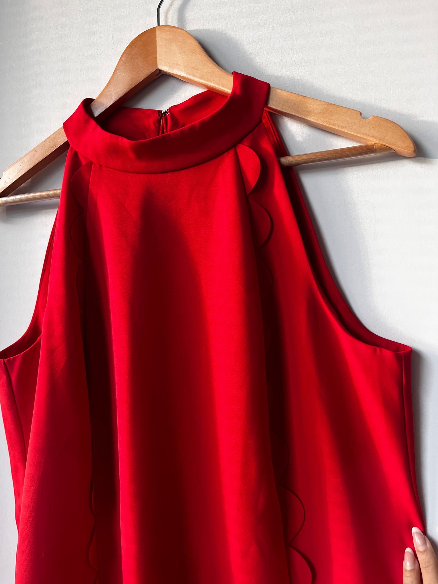Vince Camuto Scallop Trim Halter Dress