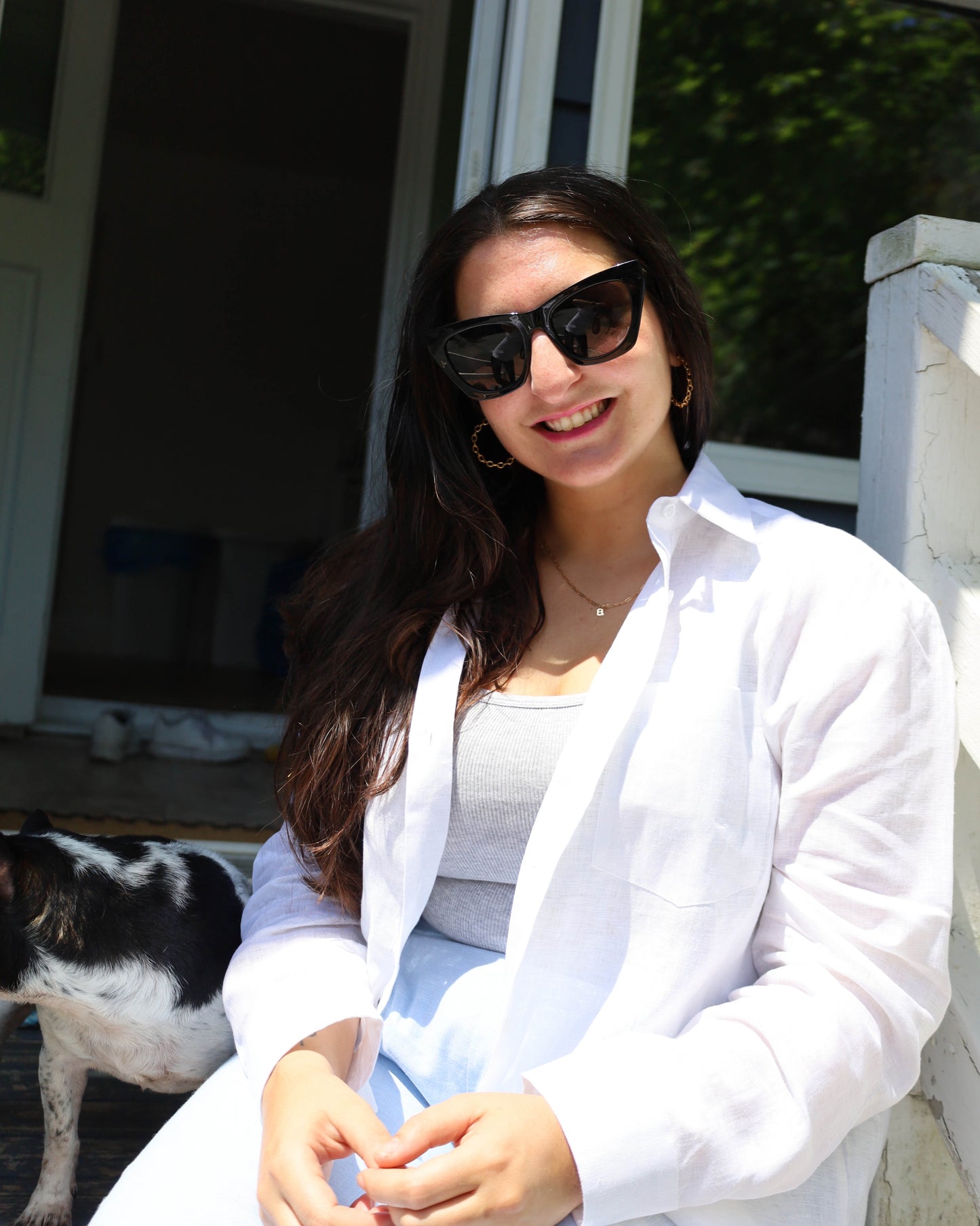 European Linen Button Down Shirt - White