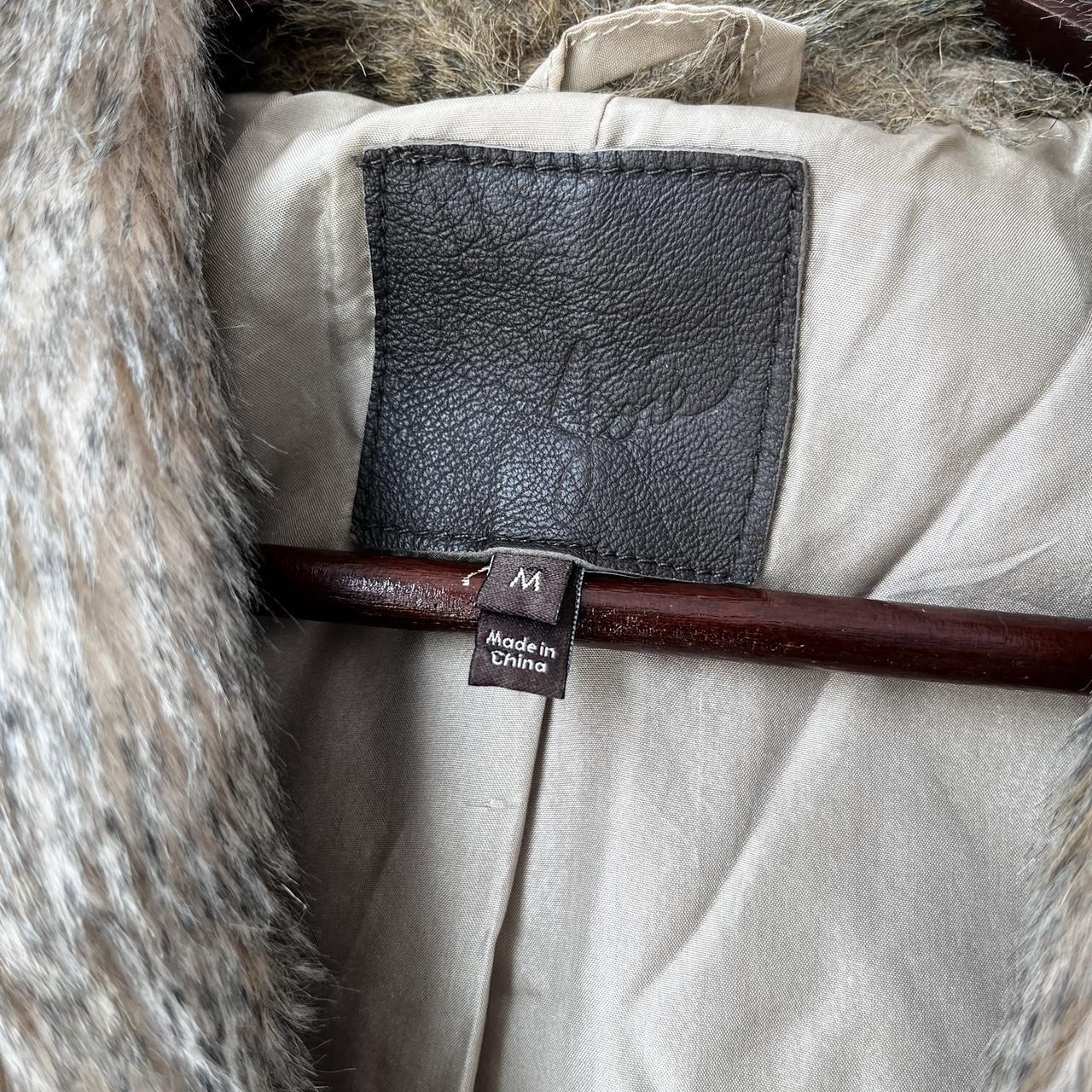 Joie Womens Collared Open Front Faux Fur Vest Jacket Brown