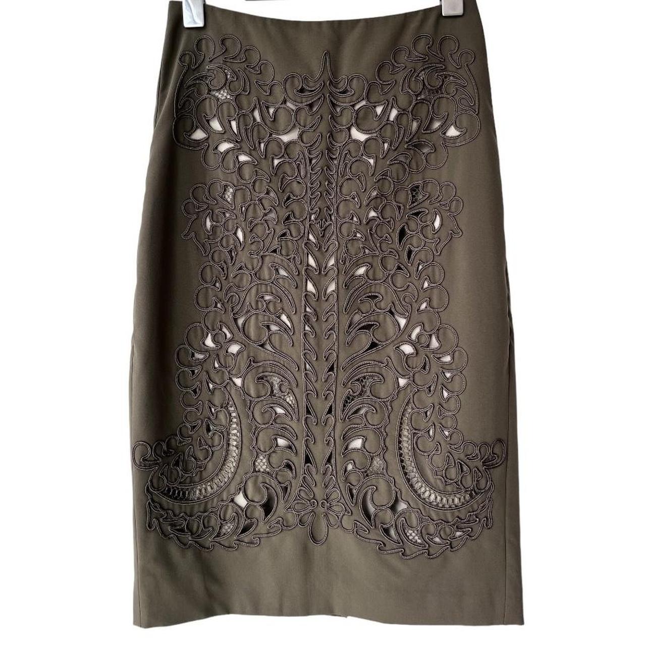 Karen Millen Green Hole-out Pencil Skirt