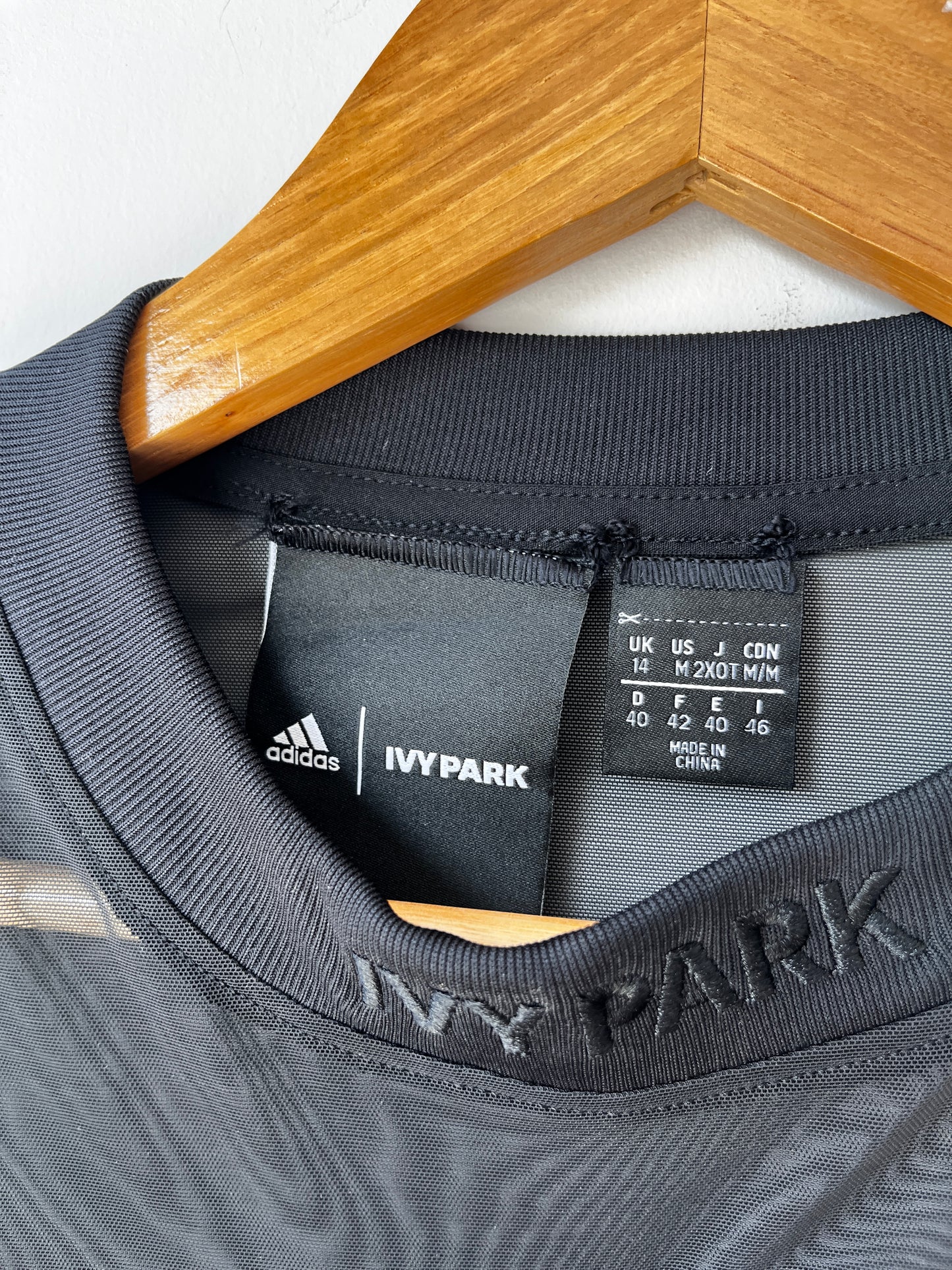 Adidas x Beyonce Ivy Park Mesh Crop Top - Black - Size M