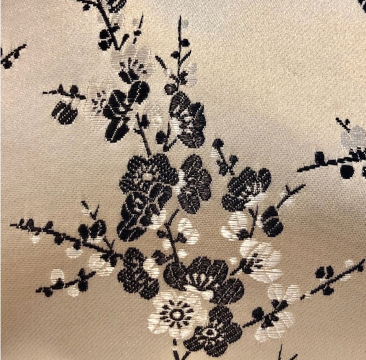 Vintage Black & Ivory Silken Bag