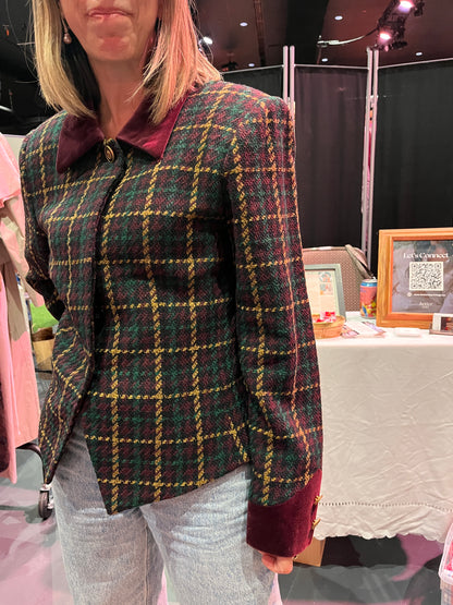 Vintage Kasper Tailored Women's
Plaid blazer