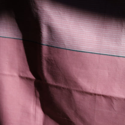 Pink Grey Contrast Handloom Cotton Fabric