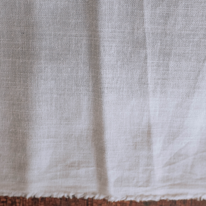 Premium White Linen Fabric - 100% Natural Flax Fiber