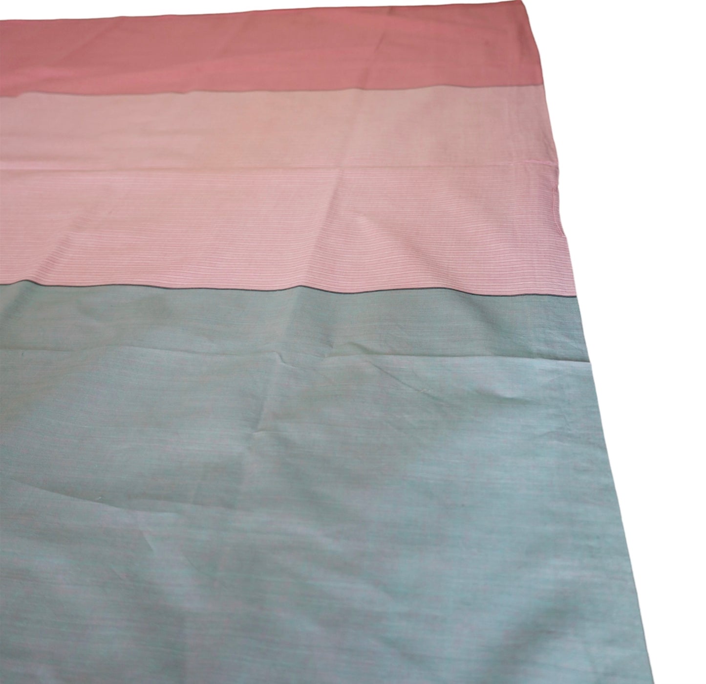 Pink Grey Contrast Handloom Cotton Fabric