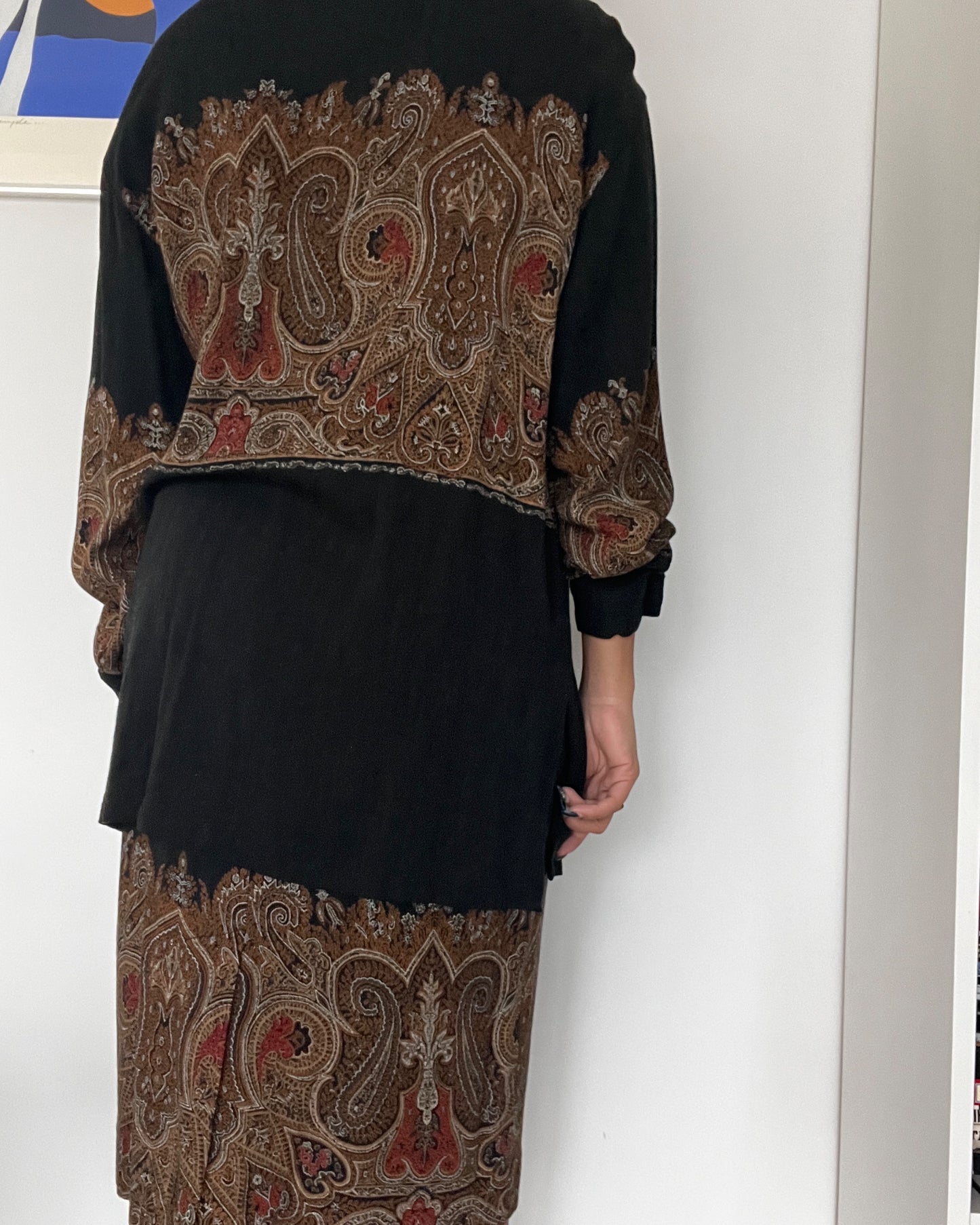Vintage Della Spiga Made in Canada Blouse & Skirt Set