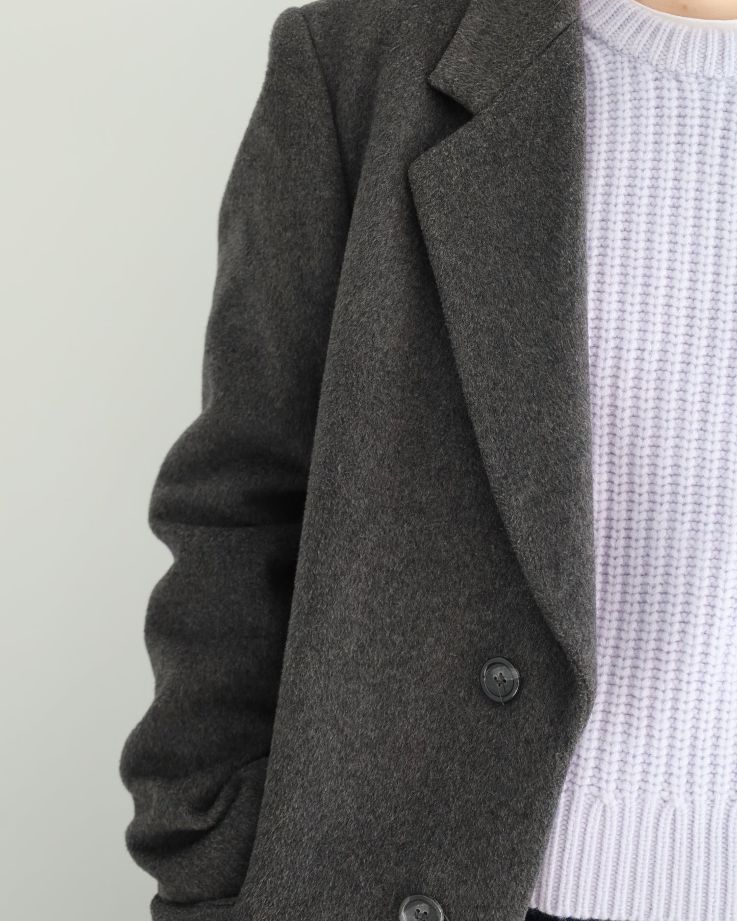 Vintage The Bay Men’s Cashmere Blend Overcoat Coat- Grey