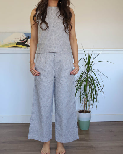 Maya Linen Pant - Stripe