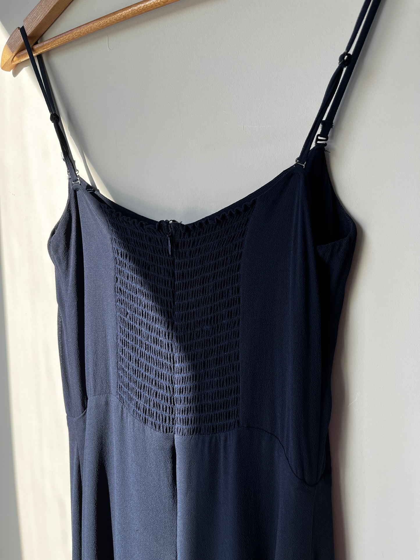 Reformation Navy Ingrid Strapless/Sleeveless Maxi Dress