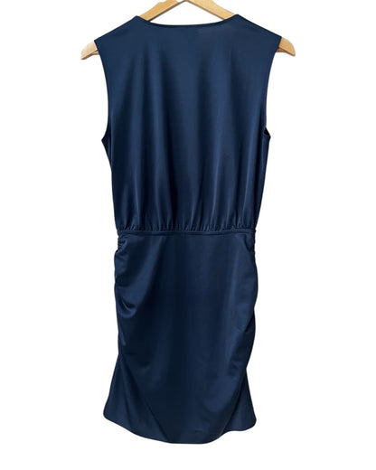 Milly Ruched Navy Blue Mini Party Dress