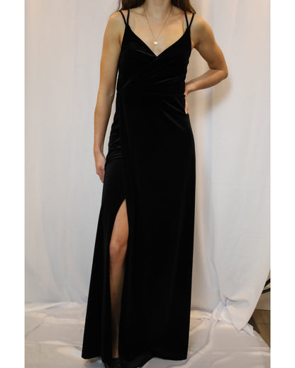 Azazie Black A-Line Lace Velvet Cocktail Dress - New with Tag