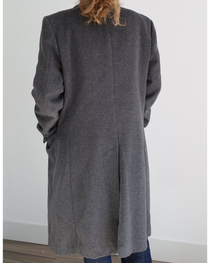 Vintage The Bay Men’s Cashmere Blend Overcoat Coat- Grey