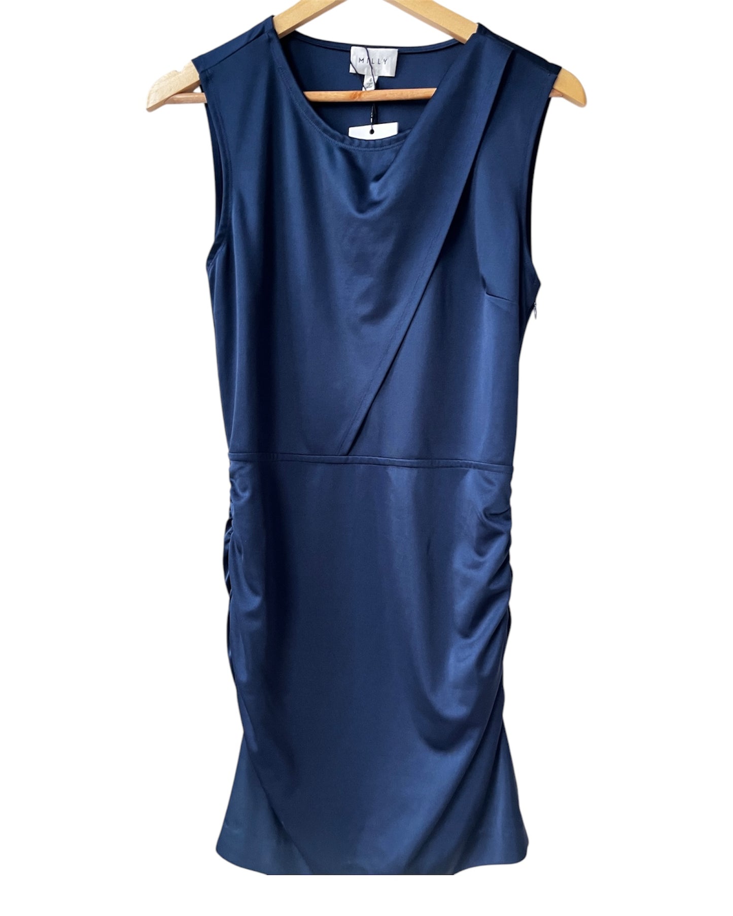 Milly Ruched Navy Blue Mini Party Dress