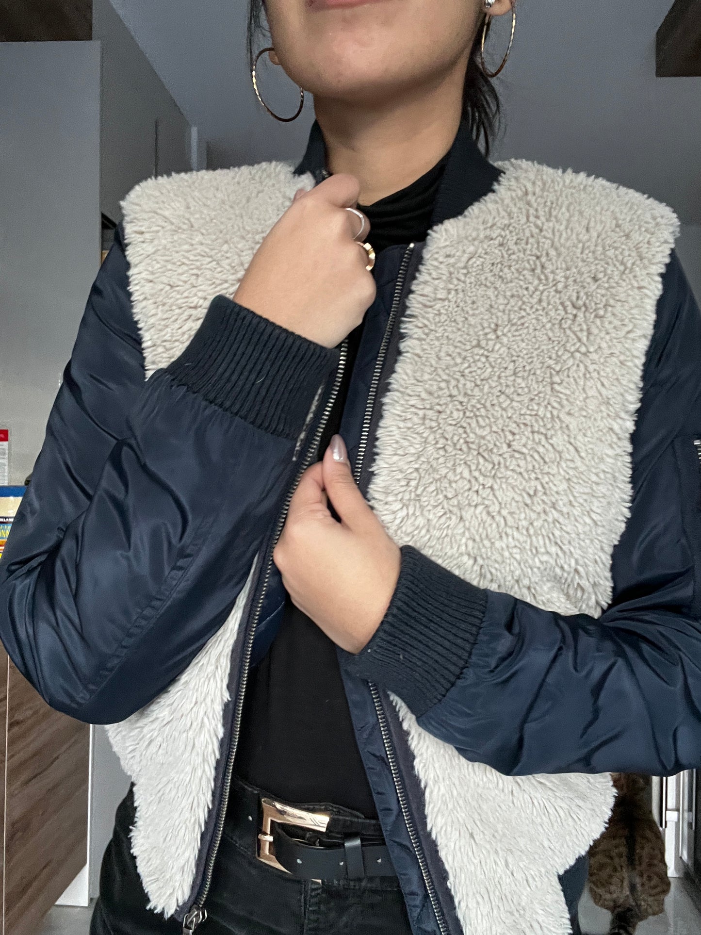 Levi’s Mixed Media Sherpa Flight Bomber Jacket