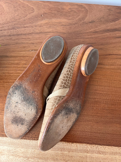 Salvatore Ferragamo Lizard ballet flats