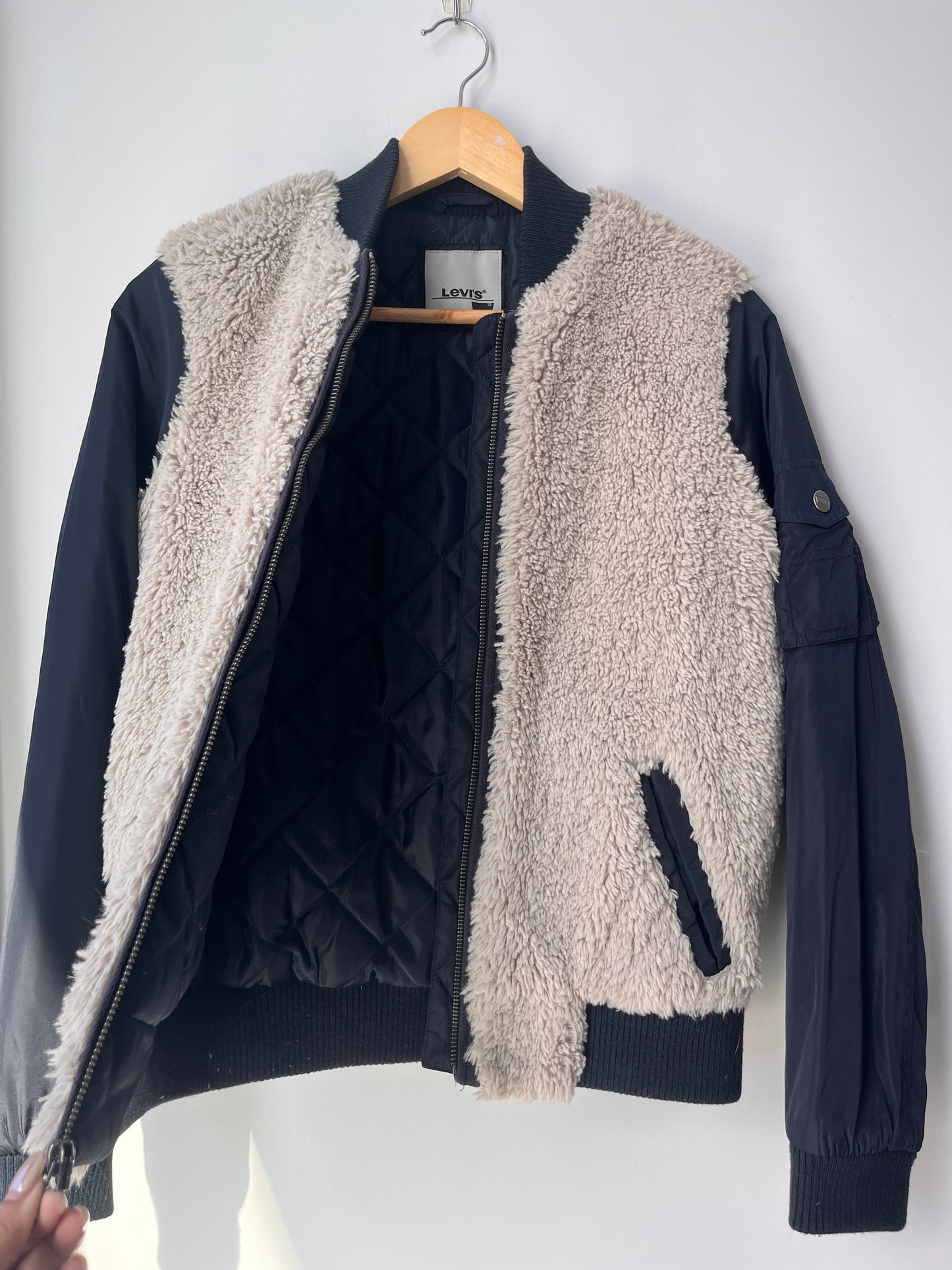 Levi’s Mixed Media Sherpa Flight Bomber Jacket