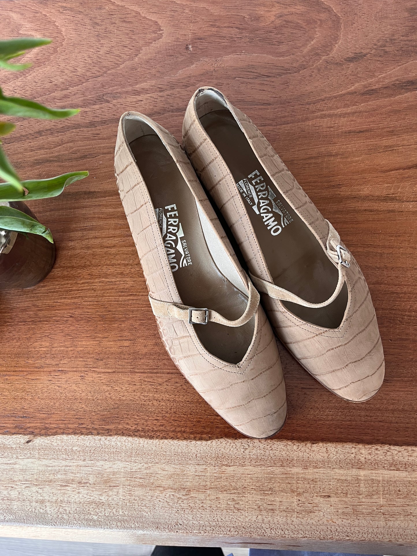 Salvatore Ferragamo Lizard ballet flats