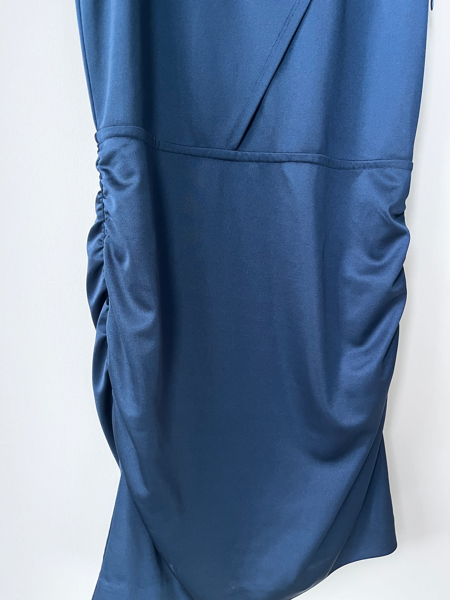 Milly Ruched Navy Blue Mini Party Dress