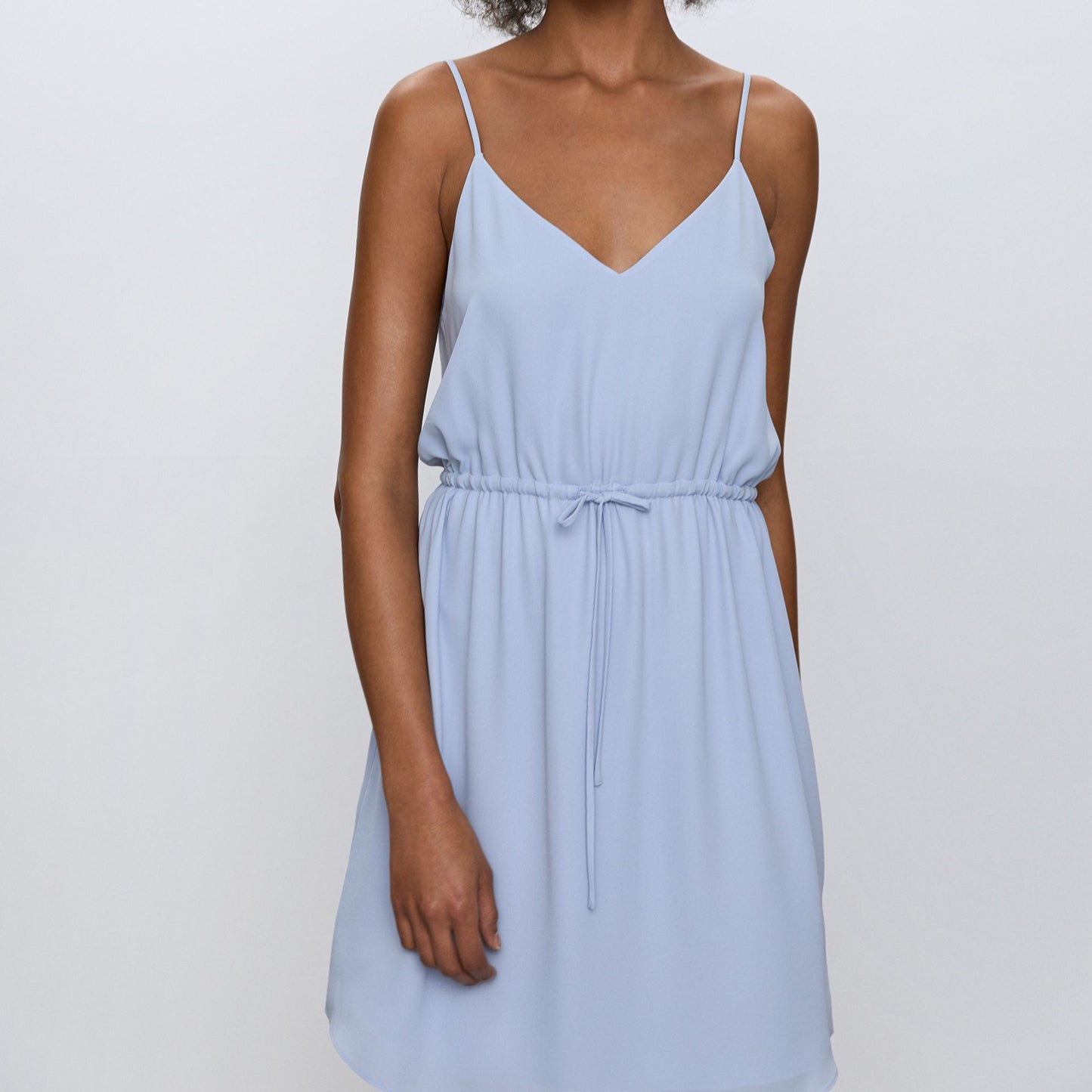 Aritzia Casimir Blue Fit n Flare Dress