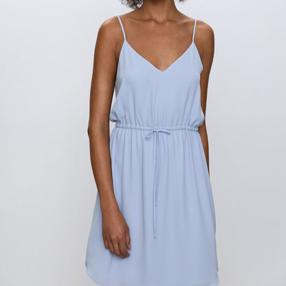 Aritzia Casimir Blue Fit n Flare Dress