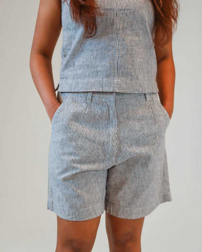 Maya Linen Shorts - Stripe