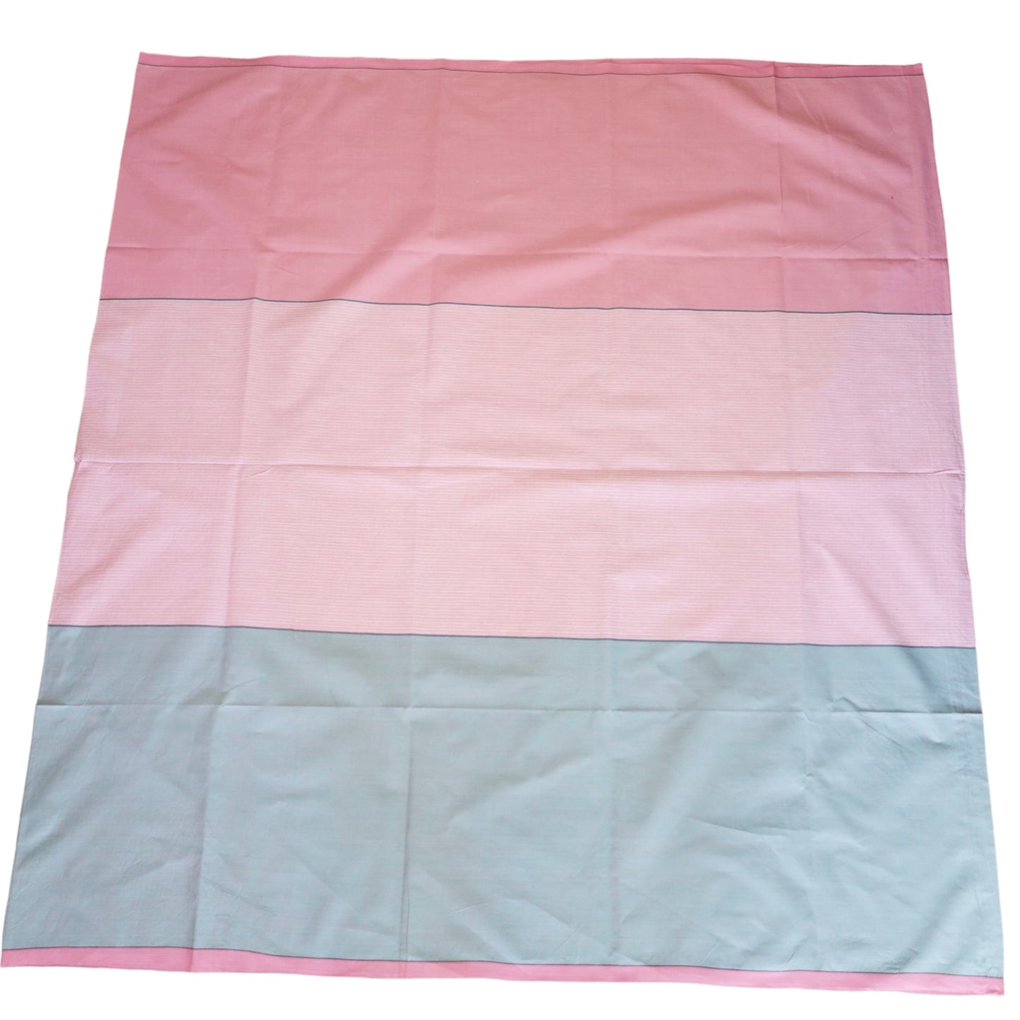 Pink Grey Contrast Handloom Cotton Fabric