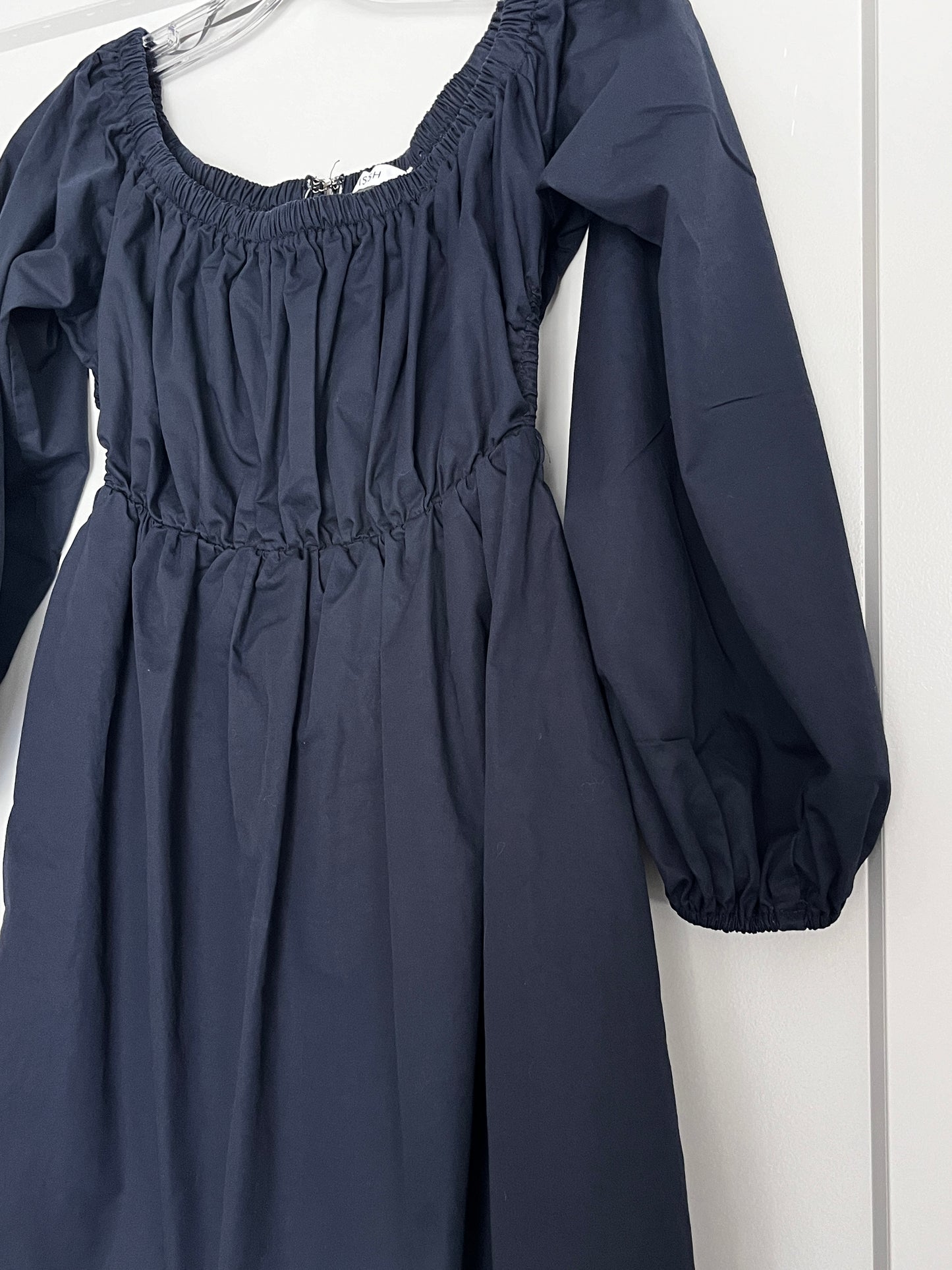 DISSH Ava Ink Off Shoulder Midi Dress - Navy
