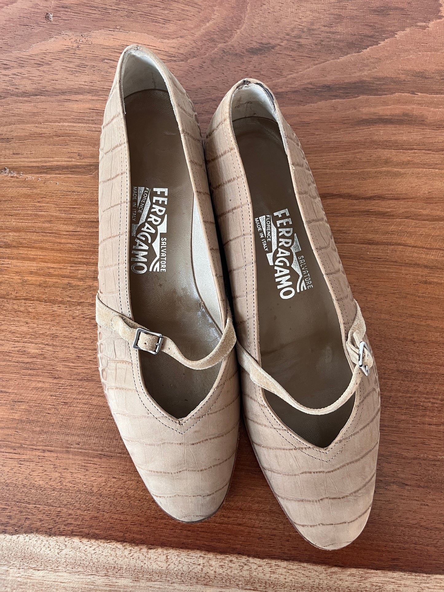 Salvatore Ferragamo Lizard ballet flats