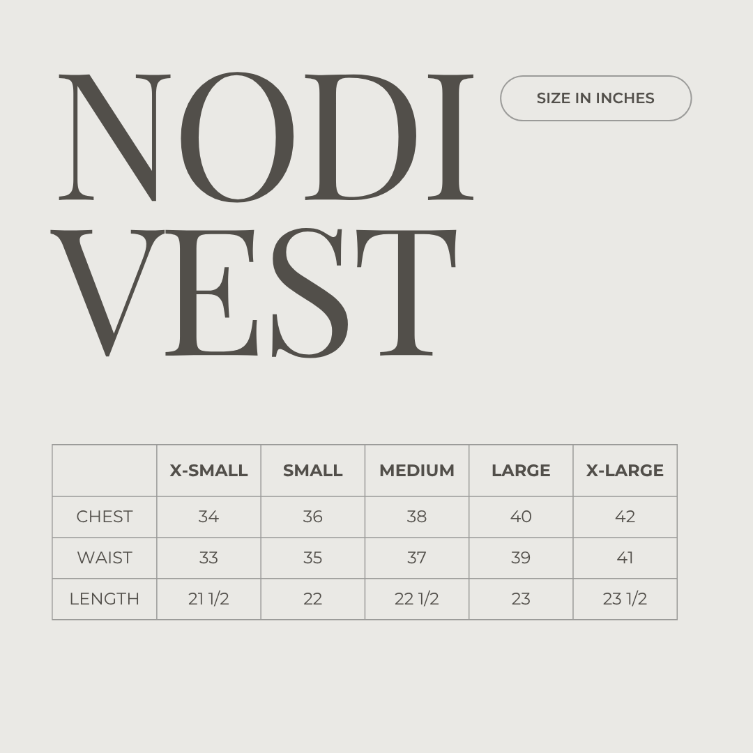 Nodi Linen Vest - Dark Brown