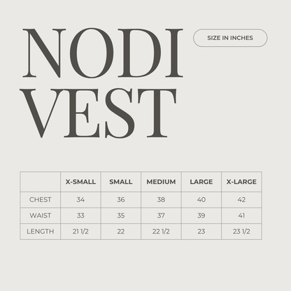 Nodi Linen Vest - Dark Brown