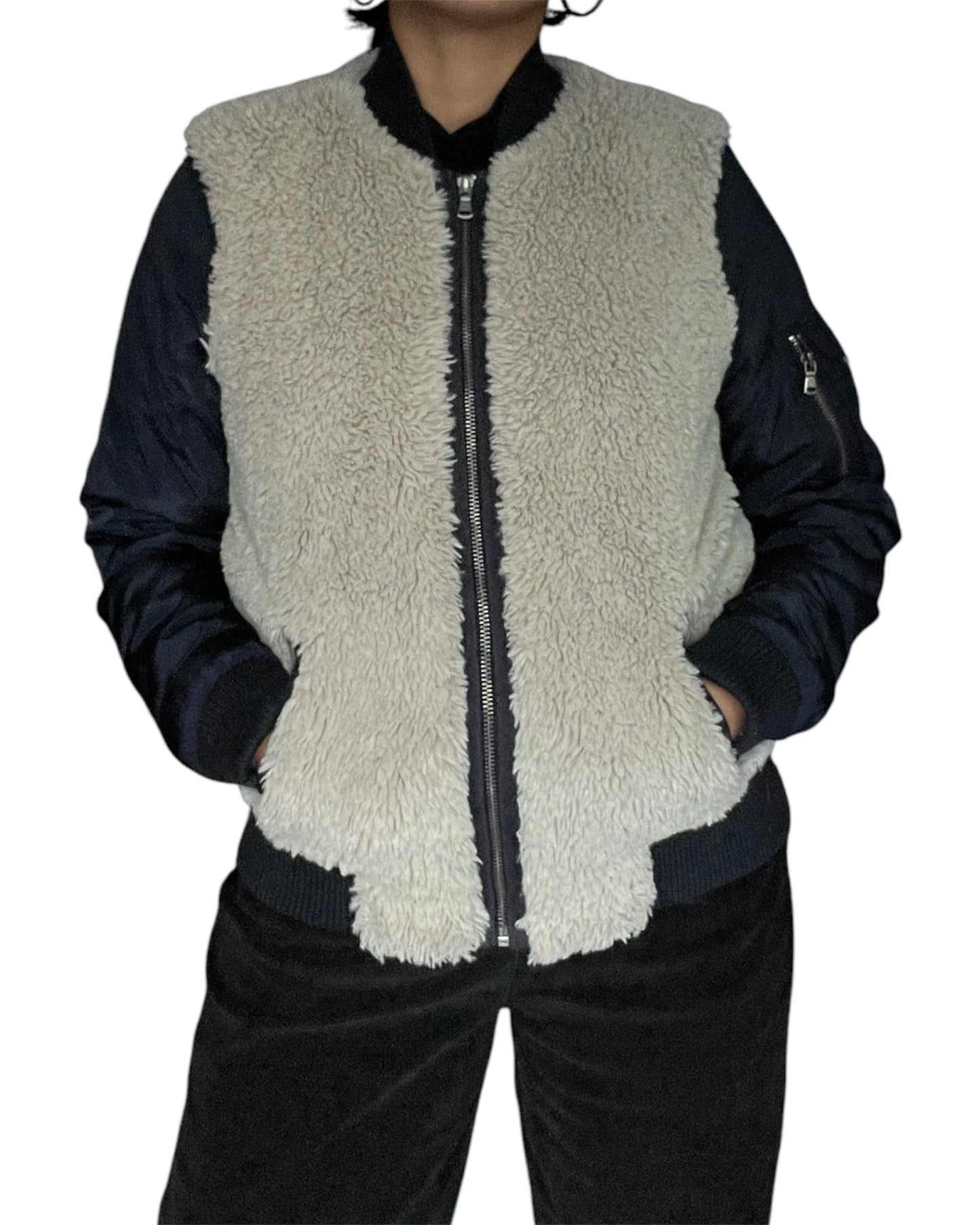 Levi’s Mixed Media Sherpa Flight Bomber Jacket