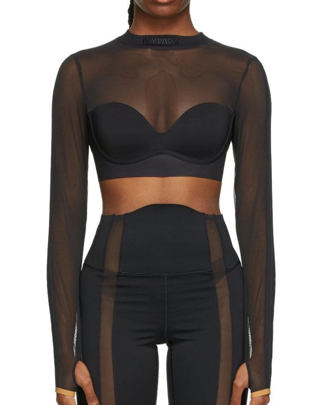 Adidas x Beyonce Ivy Park Mesh Crop Top - Black - Size M