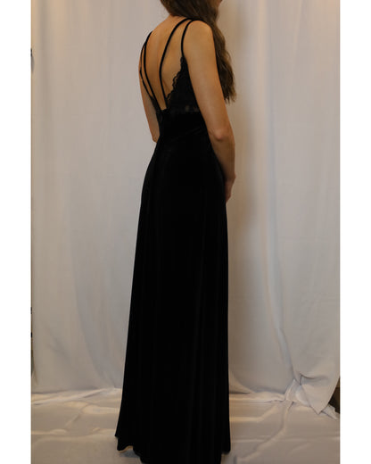 Azazie Black A-Line Lace Velvet Cocktail Dress - New with Tag