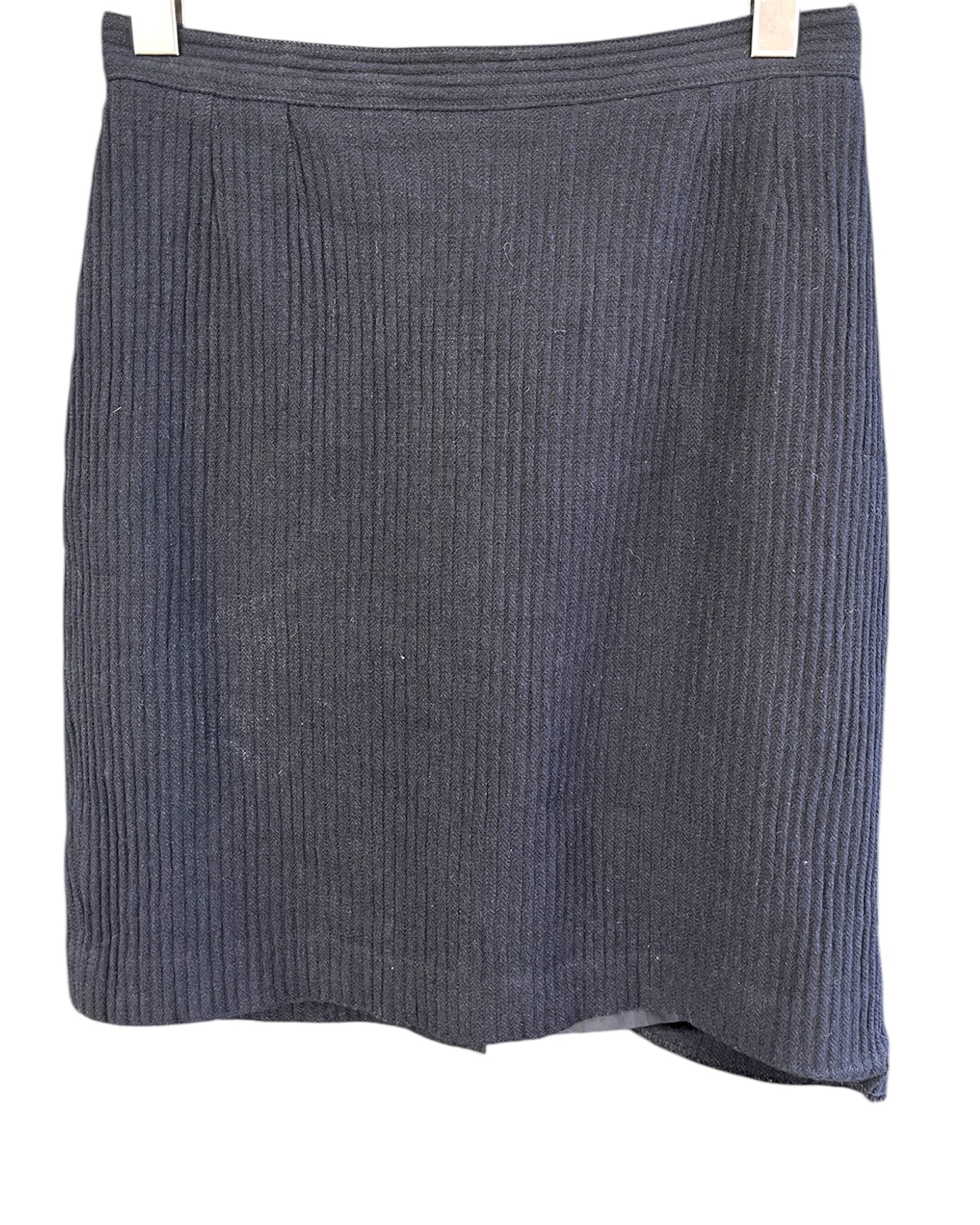 Vintage Victorie Wool Blend Mini Skirt in Navy
