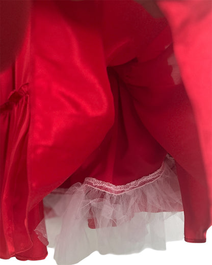 Vintage Red Strapless Dress By Jessica McClintock