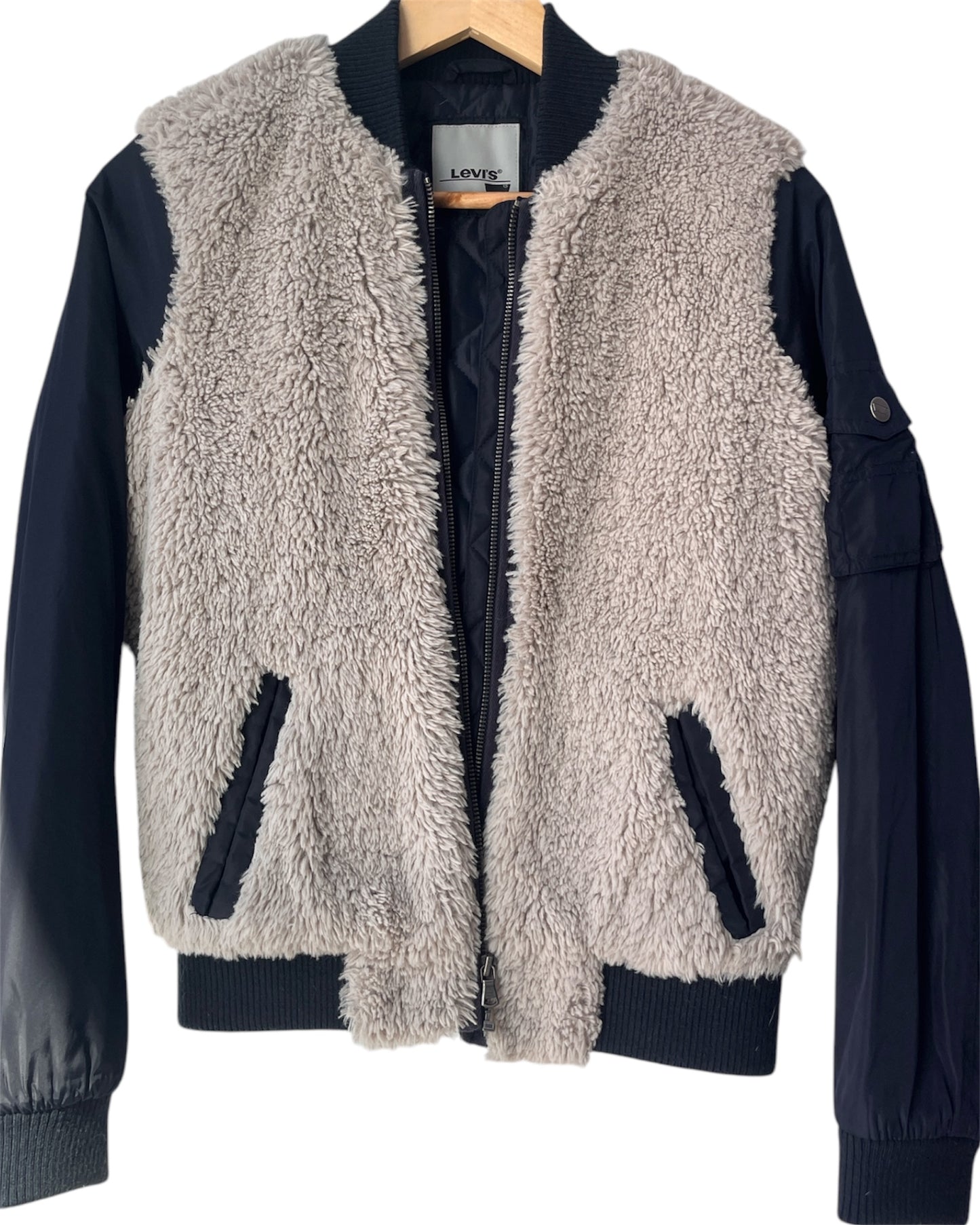 Levi’s Mixed Media Sherpa Flight Bomber Jacket